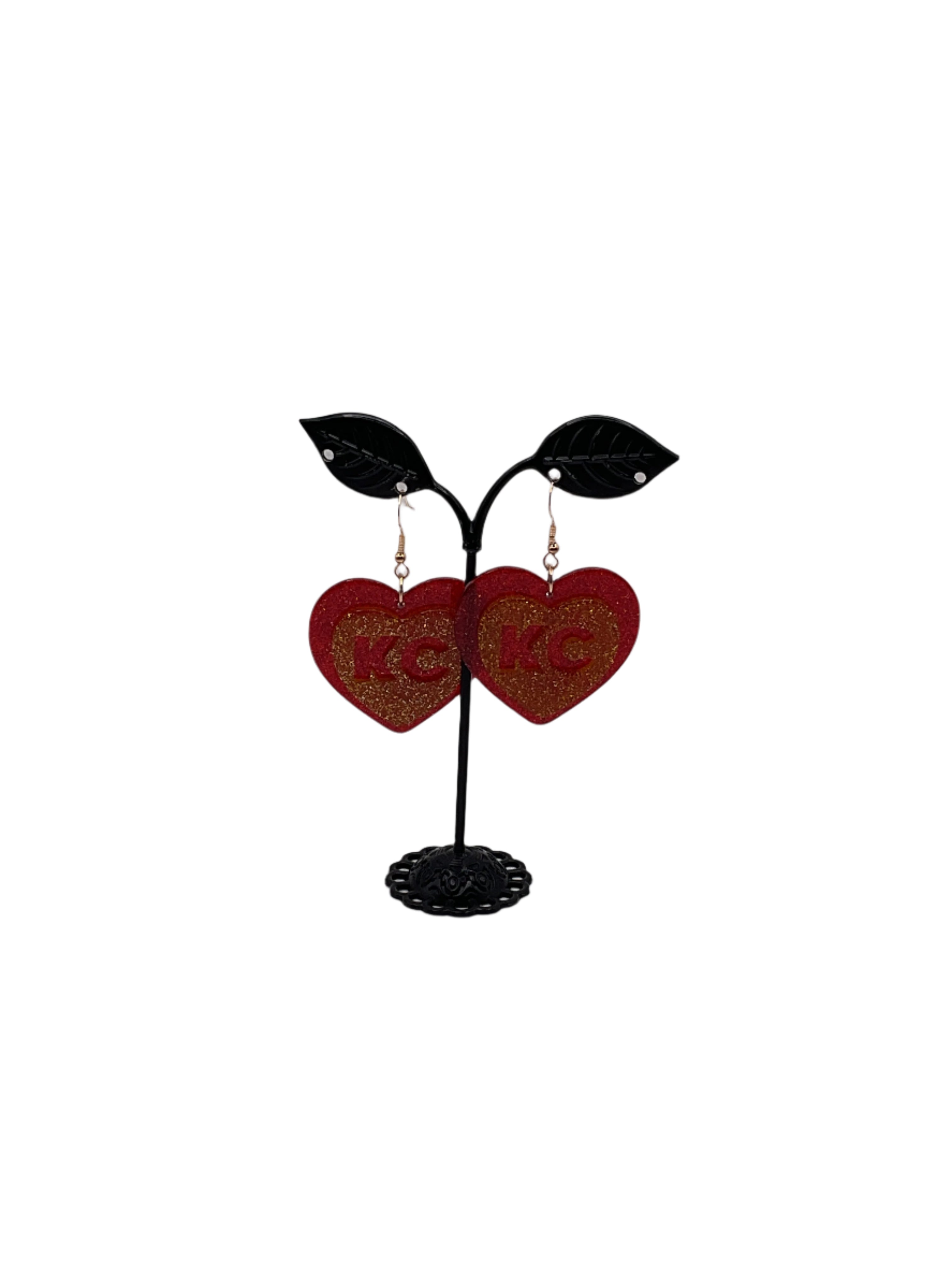 Football Heart Earrings