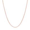 14k Rose Gold Round Cable Link Chain (1.25 mm)