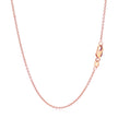 14k Rose Gold Round Cable Link Chain (1.25 mm)