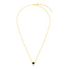 14k Yellow Gold 17 inch Necklace with Round Onyx