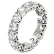 Round Cut Lab Grown Diamond Eternity Ring in 14k White Gold (4 cttw FG/VS2)