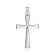 Sterling Silver Domed Rounded Cross Pendant