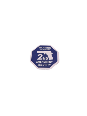 Warning Protected By 2nd Amendment Security Sticker + 2 Mystery Stickers