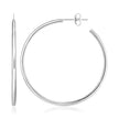 Sterling Silver Rounded Polished Hoop Earrings