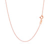 14k Pink Gold Oval Cable Link Chain (0.97 mm)