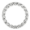 Round Cut Lab Grown Diamond Eternity Ring in 14k White Gold (2 cttw FG/VS2)