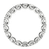 Round Cut Lab Grown Diamond Eternity Ring in 14k White Gold (2 cttw FG/VS2)