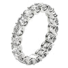 Round Cut Lab Grown Diamond Eternity Ring in 14k White Gold (2 cttw FG/VS2)