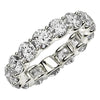 Round Cut Lab Grown Diamond Eternity Ring in 14k White Gold (5 cttw FG/VS2)