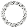 Round Cut Lab Grown Diamond Eternity Ring in 14k White Gold (5 cttw FG/VS2)