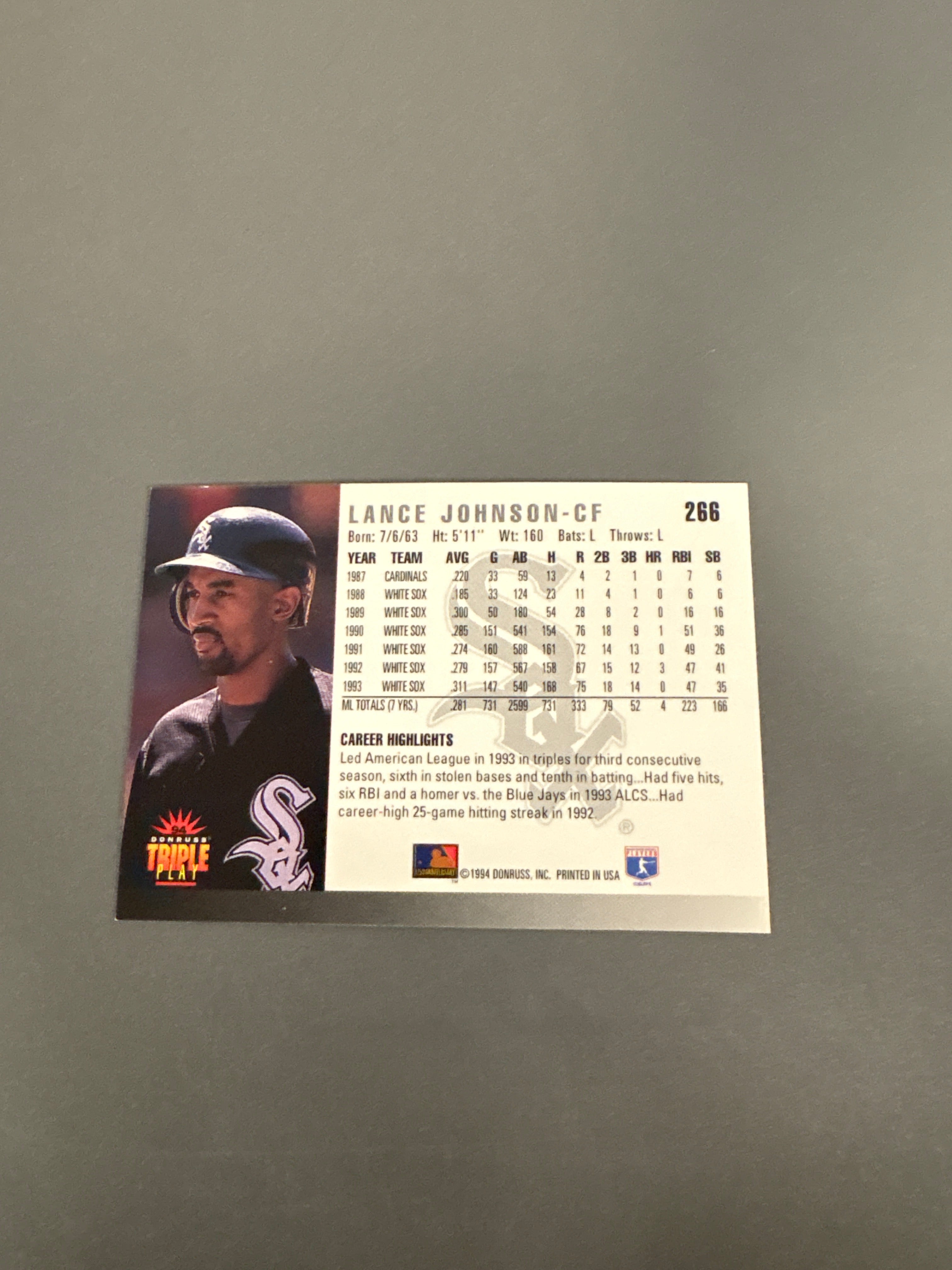 Donruss Lance Johnson