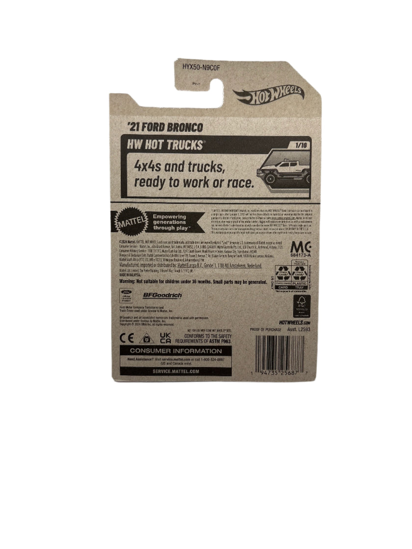 Hot Wheels 21 Ford Bronco Diecast