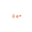 14k Rose Gold Classic Round Shape Stud Earrings (6mm)