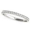 14k White Gold Prong Setting Round Diamond Wedding Band (1/5 cttw)