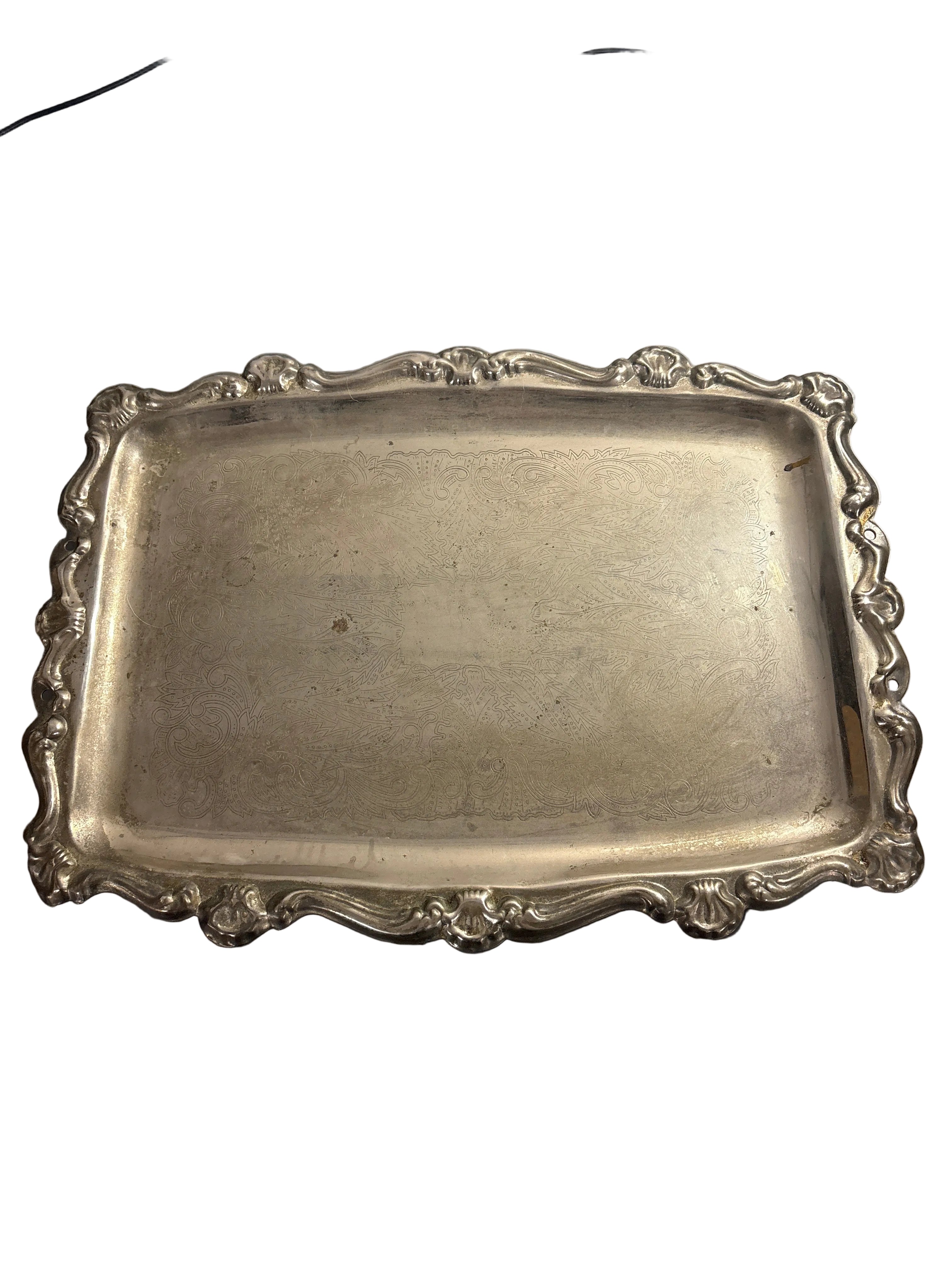 FB Rogers Rectangular Serving Tray silver