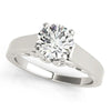 14k White Gold Antique Style Solitaire Round Diamond Engagement Ring (1 cttw)