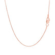 14k Pink Gold Round Cable Link Chain (1.10 mm)