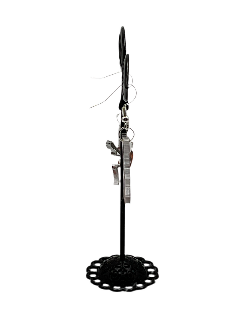 Skelton with Guitar earrings