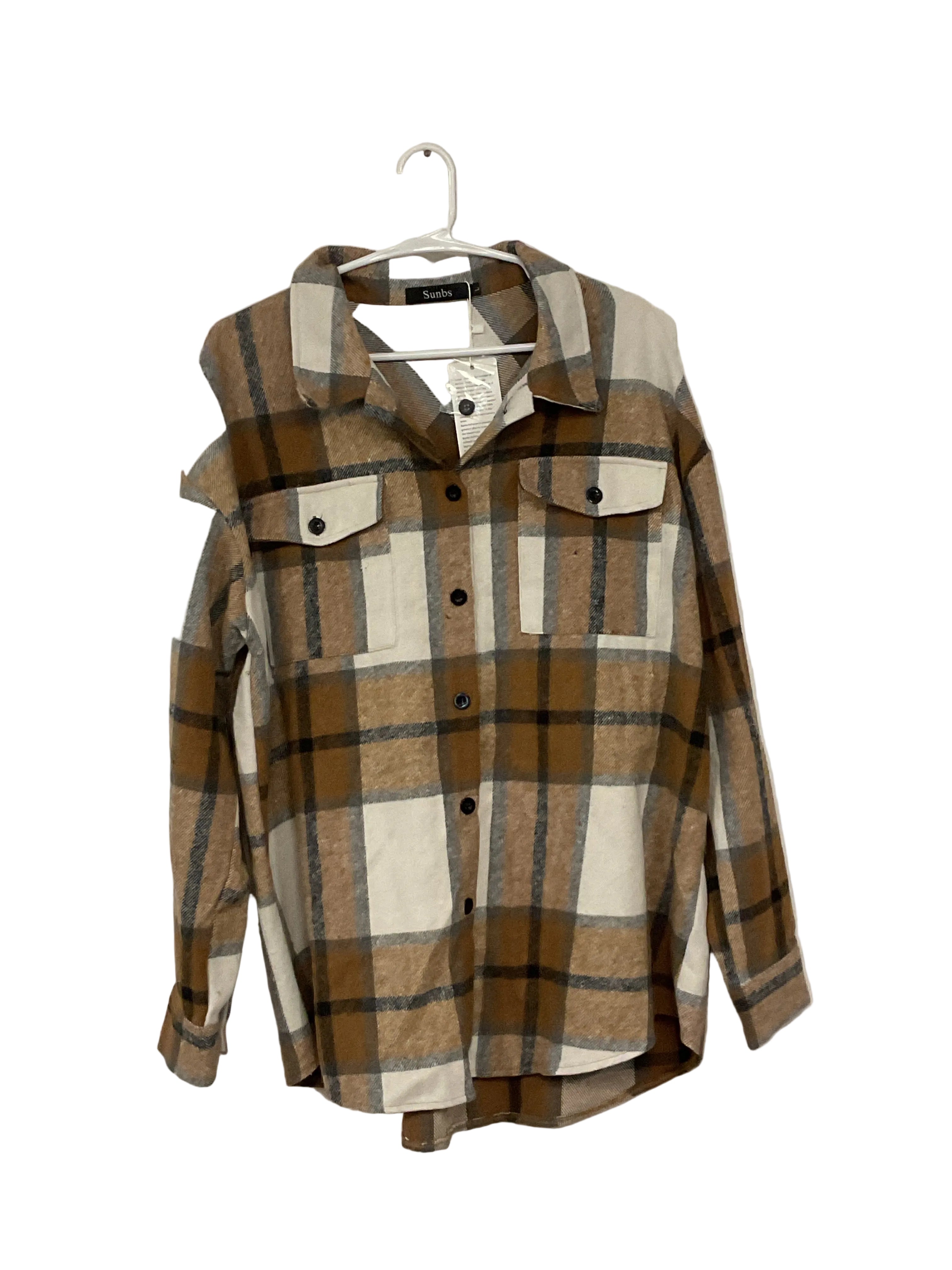 Brown Plaid Flannel Shirt