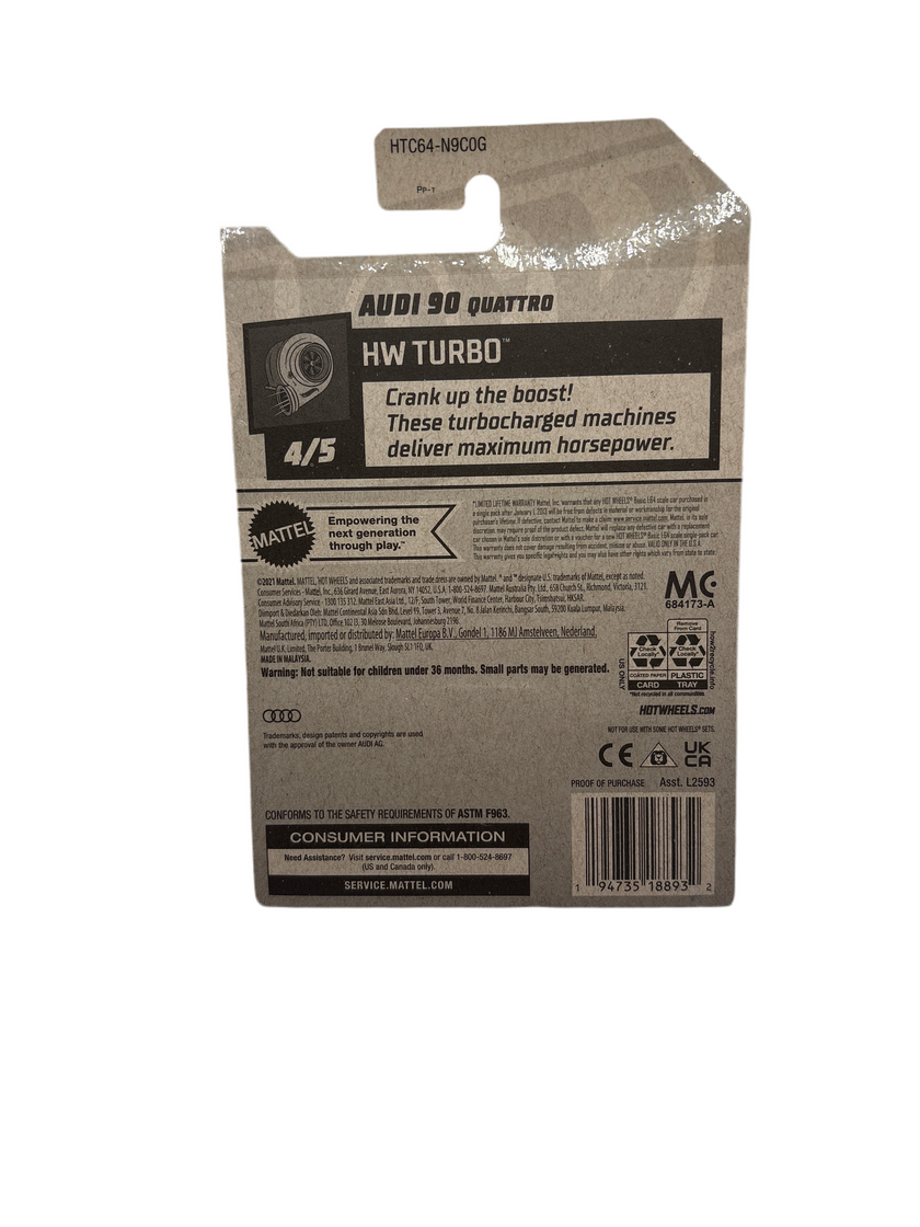 Hot Wheels Audi 90 Quattro Diecast