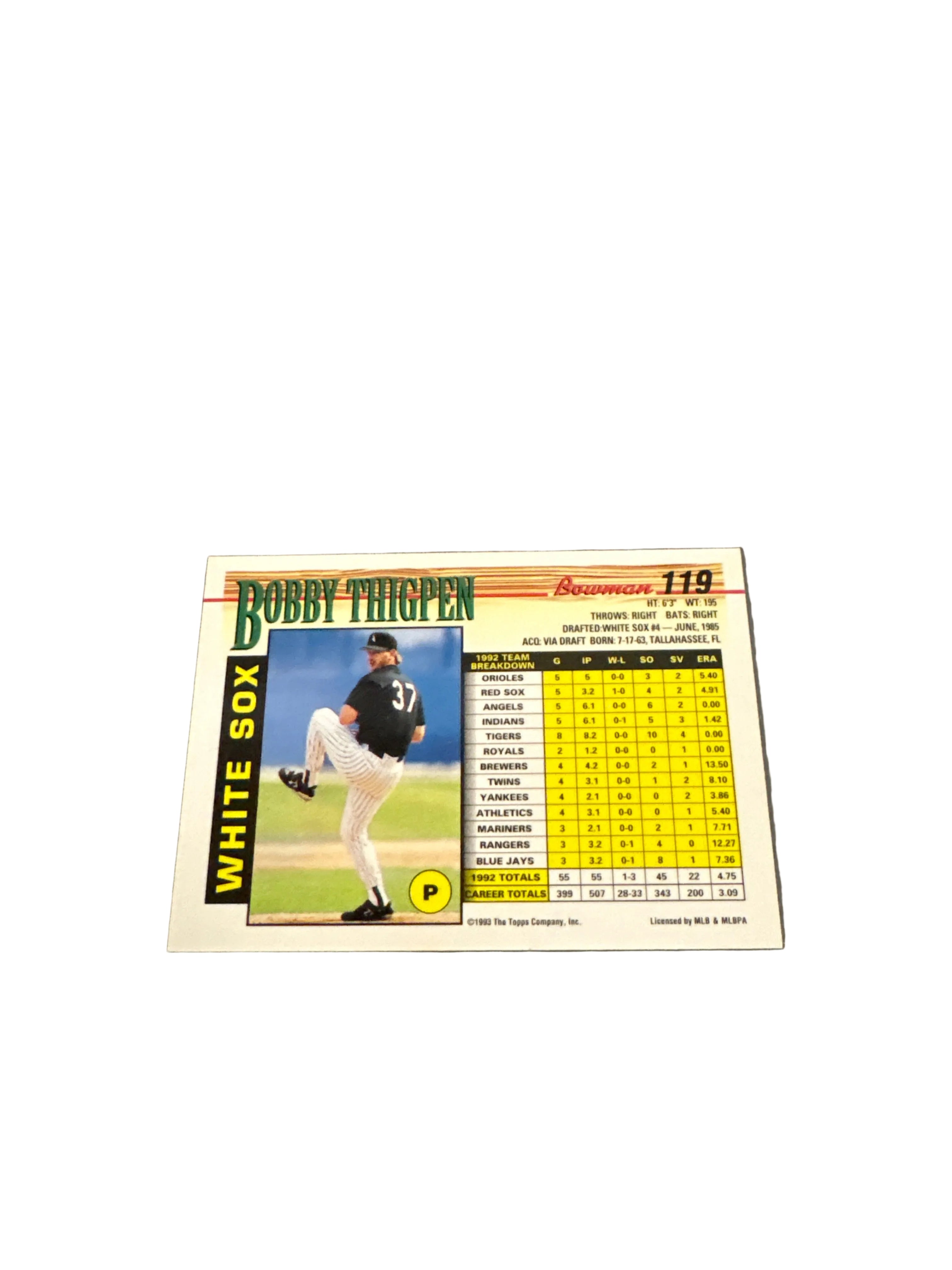 Bowman Bobby Thigpen