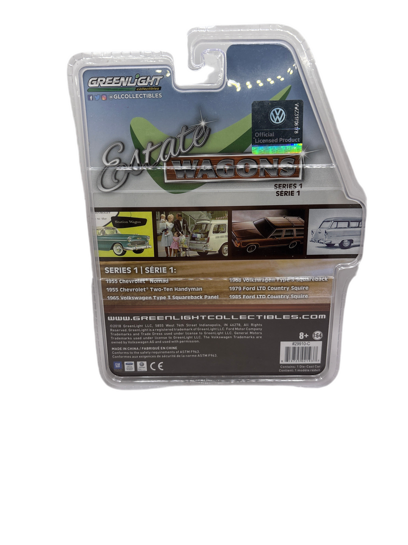 Greenlight 1965 Volkswagen Type 3 Squareback Panel Diecast