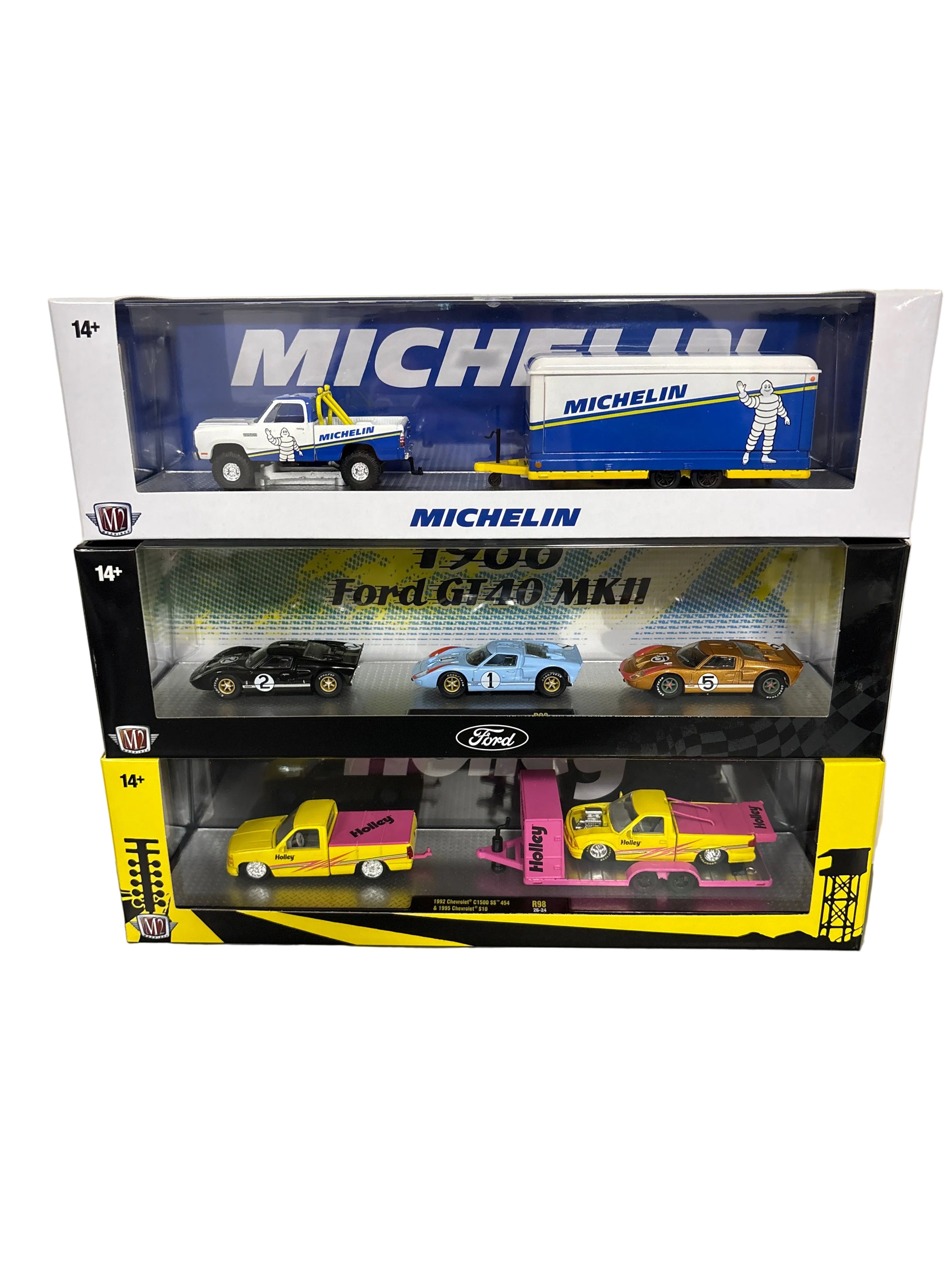 M2 Auto Haulers 3 Pack Diecast multi colors