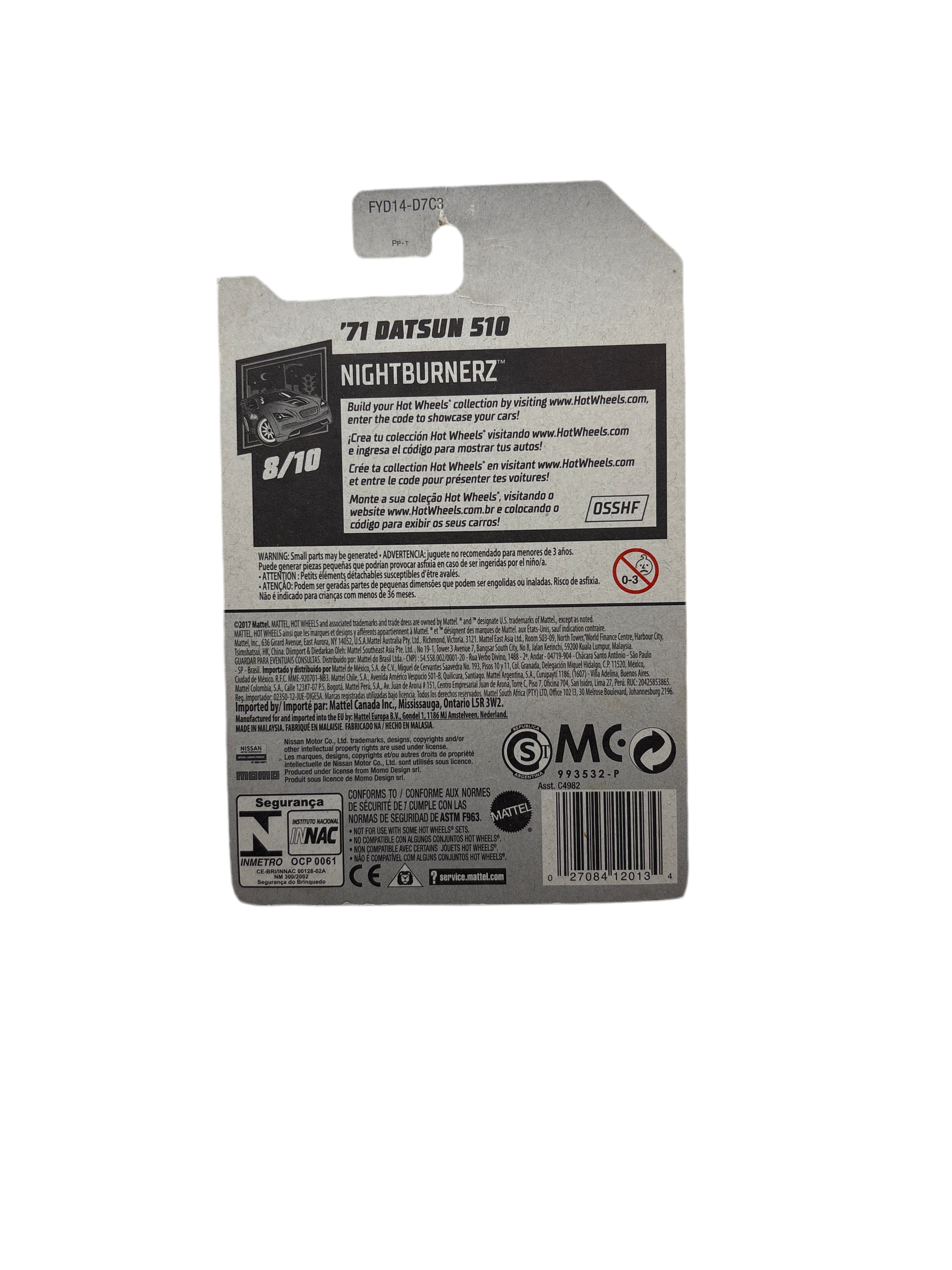 Hot Wheels 71 Datsun 510 Diecast