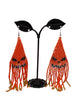 Jack-o-lantern Tassel Earrings