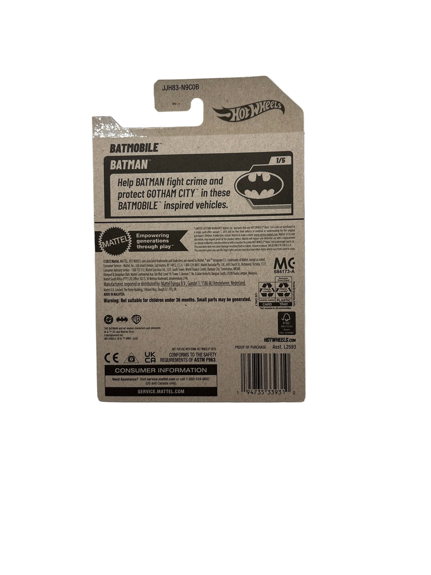 Hot Wheels Batmobile Diecast gray