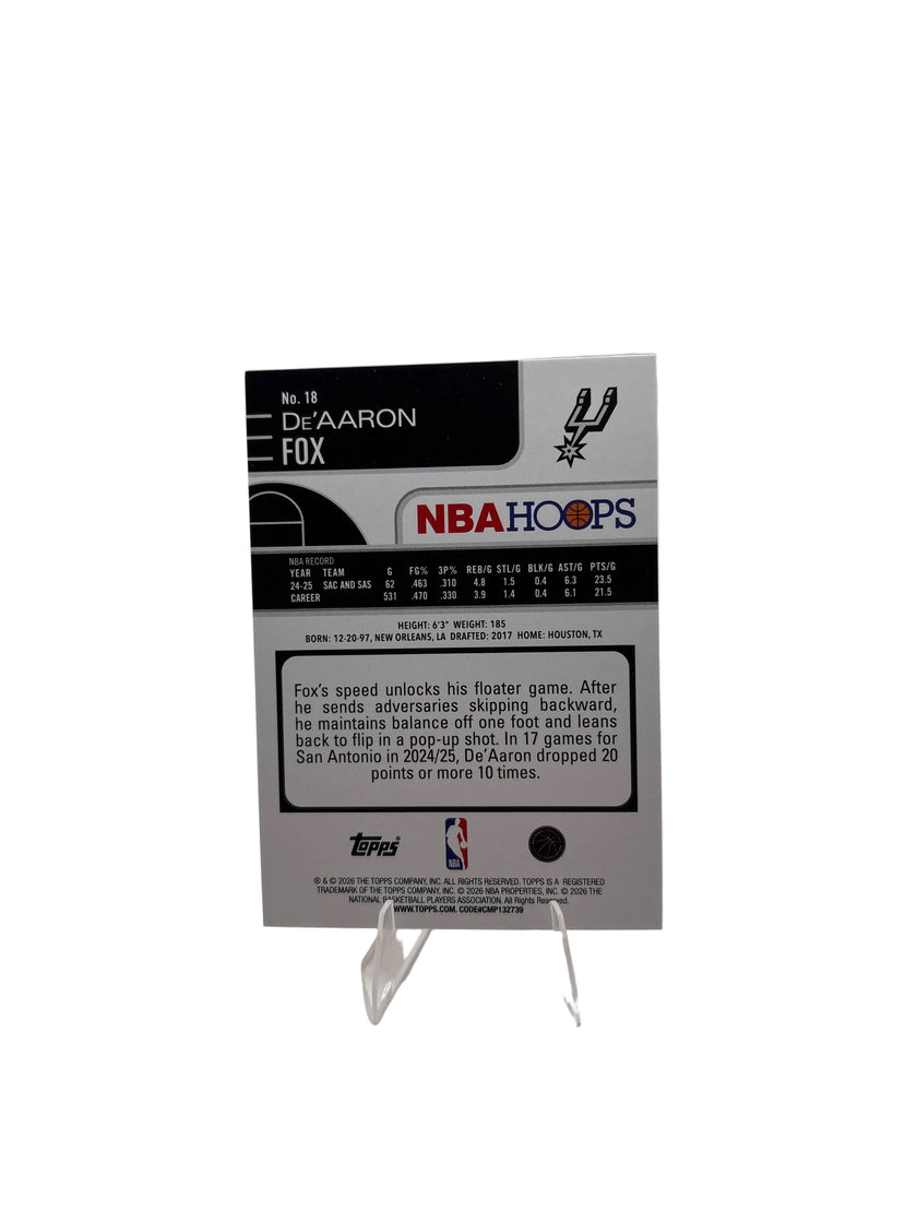 NBA Hoops De’Aaron Fox