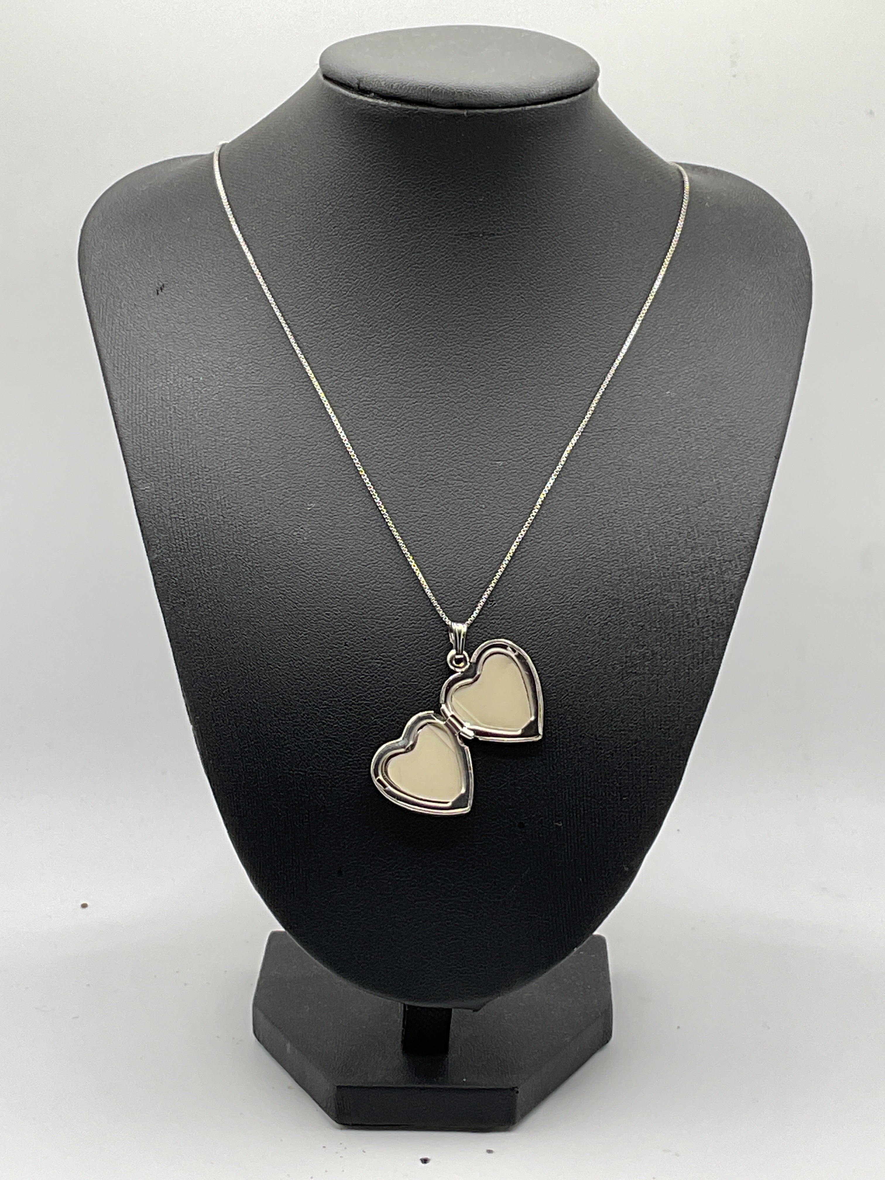 Sterling Silver, Mother of Pearl Locket Necklace