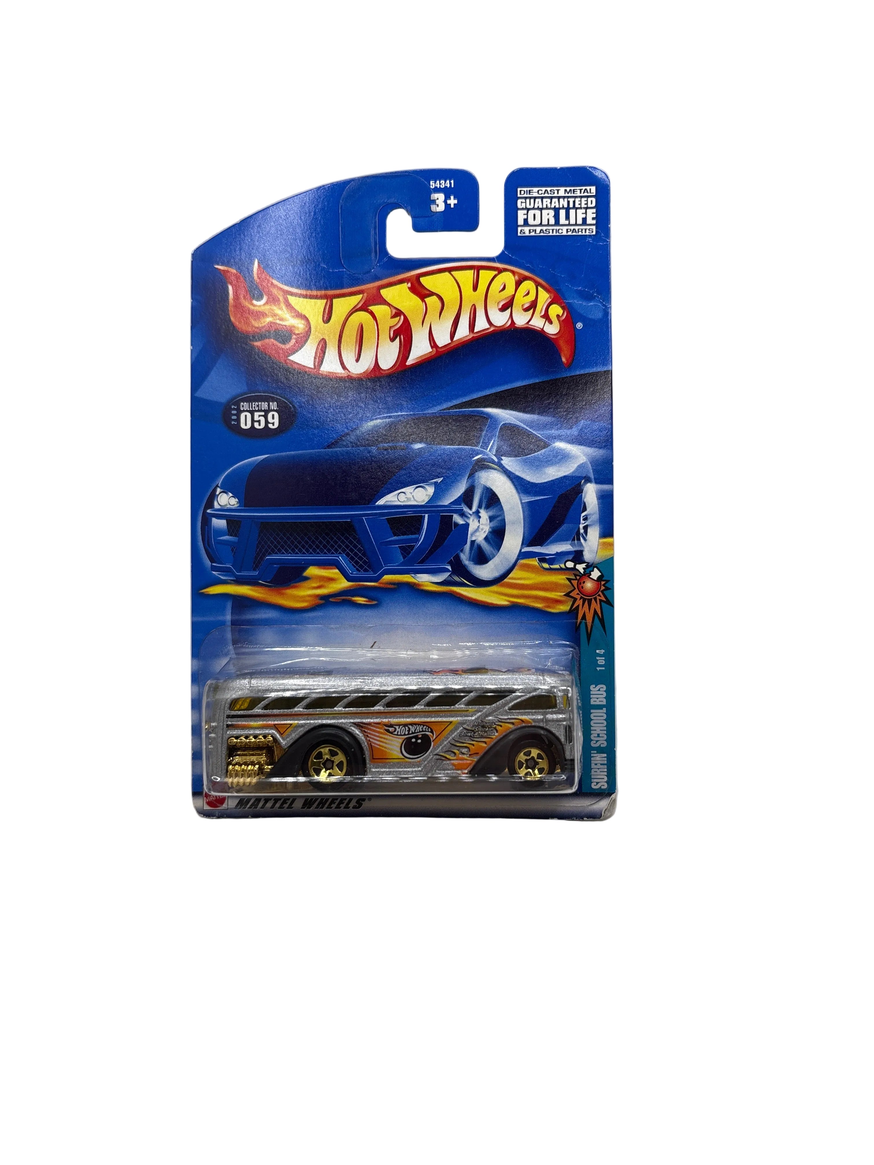 Hot Wheels Surfin School Bus Diecast silver