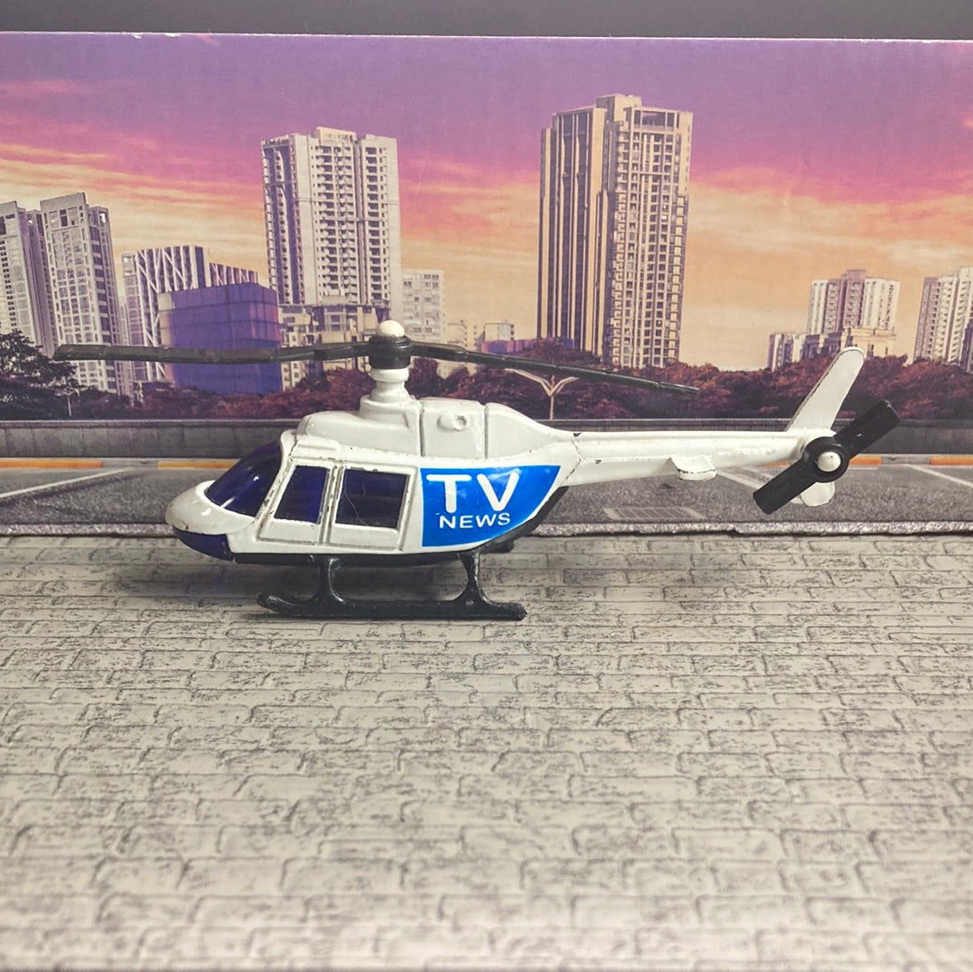 Unknown TV News Helicopter Diecast