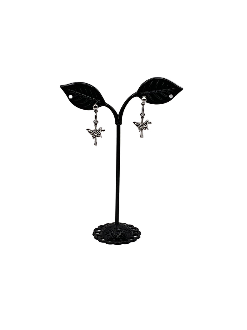 Cross with Butterfly Earrings