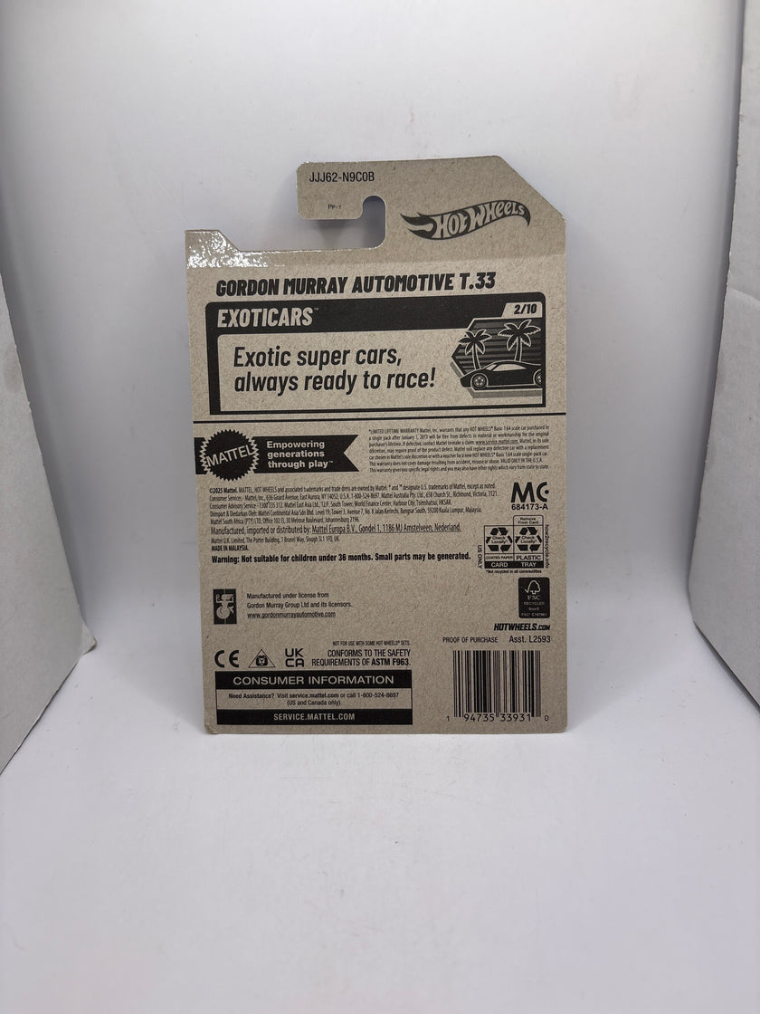 Hot Wheels Gordon Murray Automotive T.33 Diecast