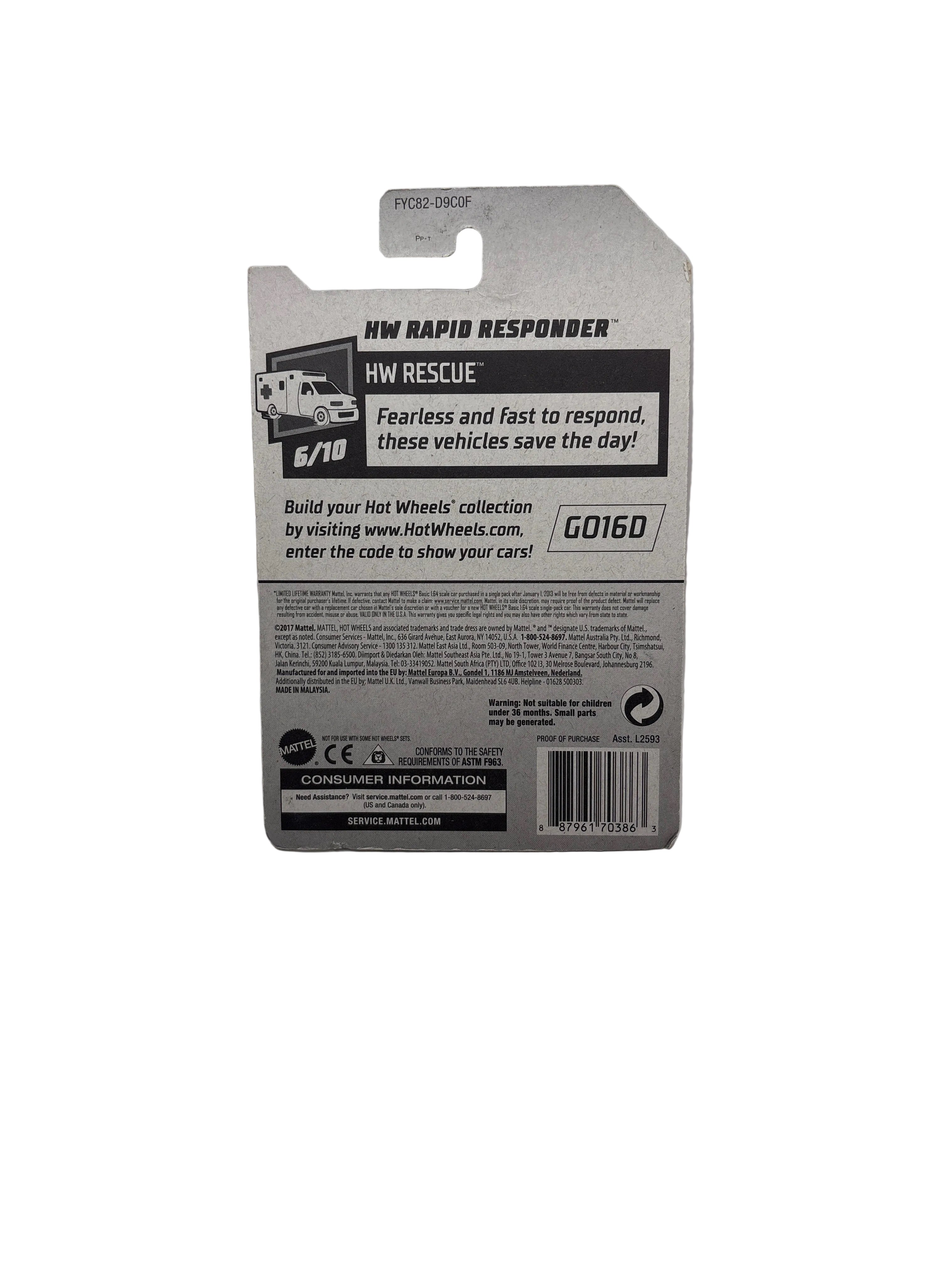 Hot Wheels HW Rapid Responder Diecast yellow