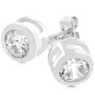 Bezel Stud Earrings