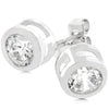 Bezel Stud Earrings