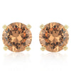 Simple Champagne Cubic Zirconia Studs