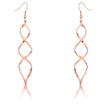 Rose Goldtone Twist Earrings