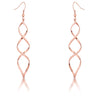 Rose Goldtone Twist Earrings