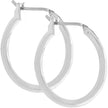 Simple Silvertone Hoop Earrings