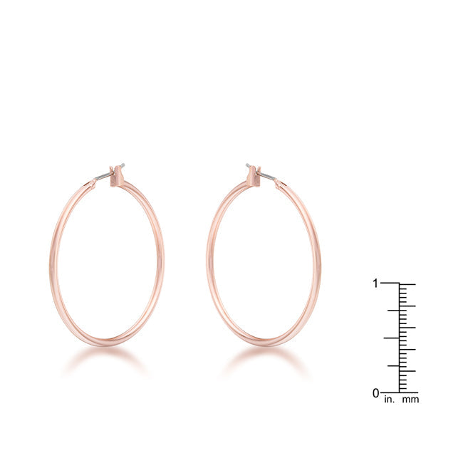 Elegant Rosegold Hoop Earrings