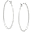 Basic Silvertone Finish Hoop Earrings