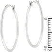 Basic Silvertone Finish Hoop Earrings