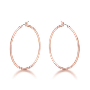 45mm Rose Gold Plated Hoop Earrings