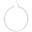 Large Silvertone Finish Hoop Earrings