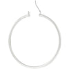 Large Silvertone Finish Hoop Earrings