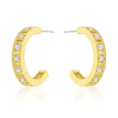 Roma Goldtone Finish Hoop Earrings